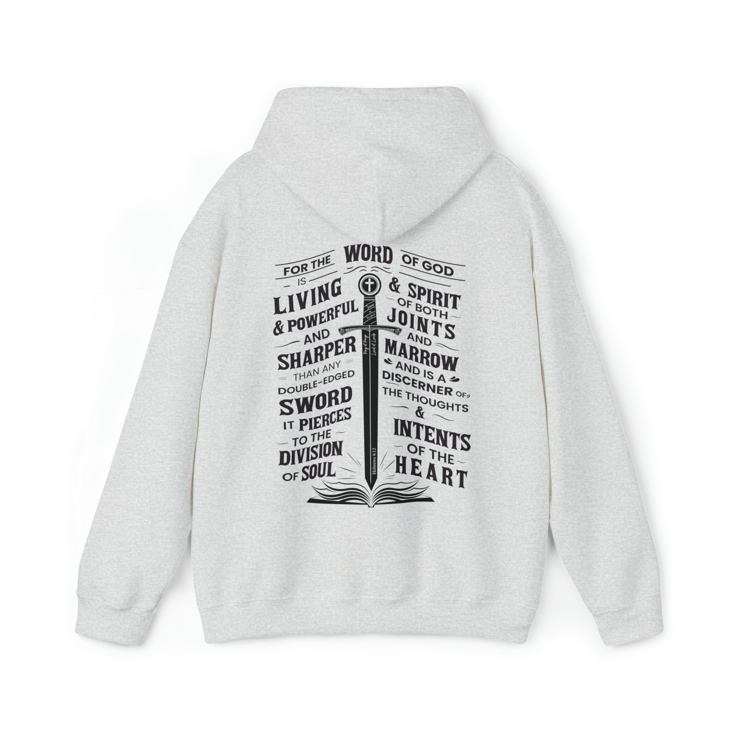 The Word of God is Living - Hebrews 4:12 | Bible Verse Hoodie