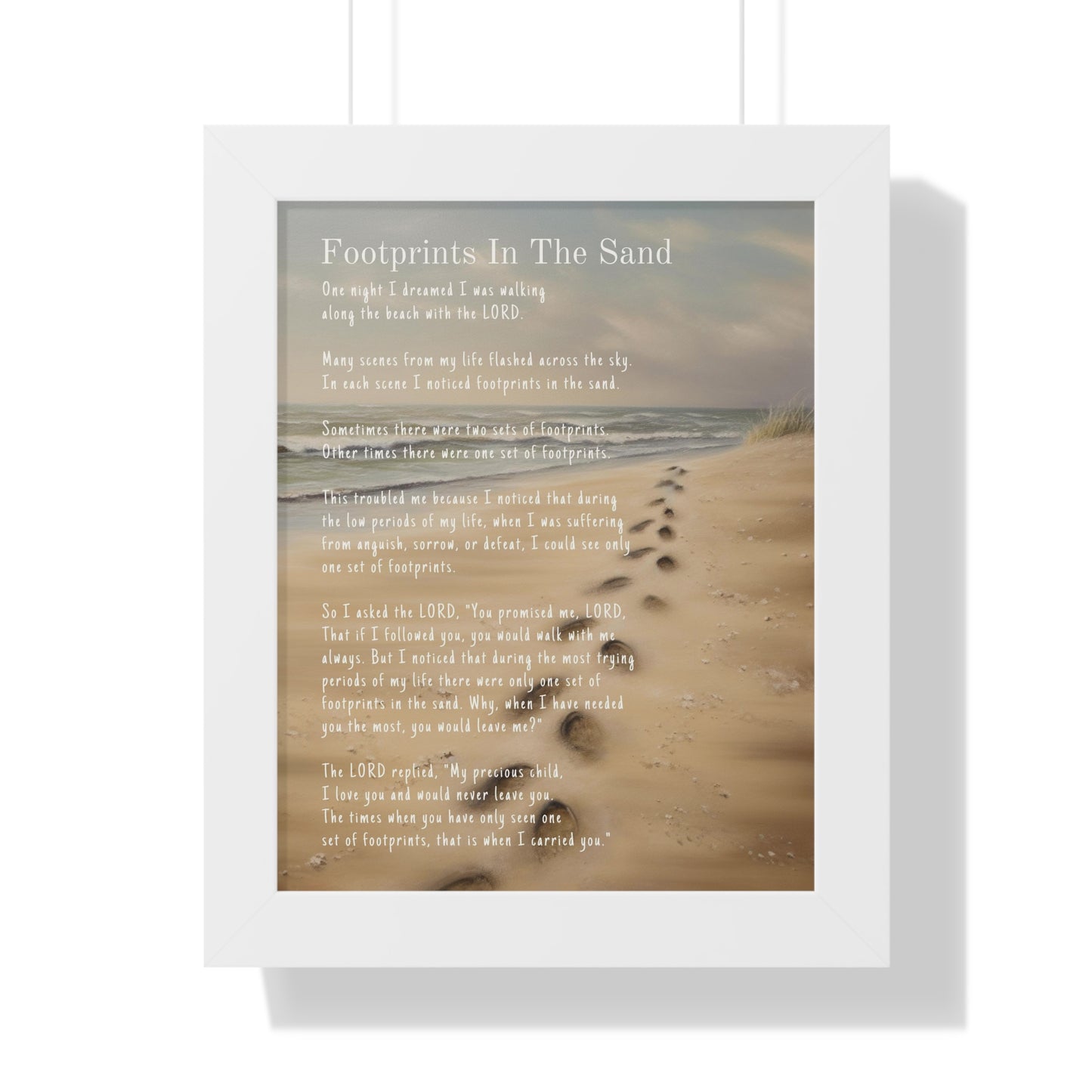 Framed Wall Art - Footprints In The Sand