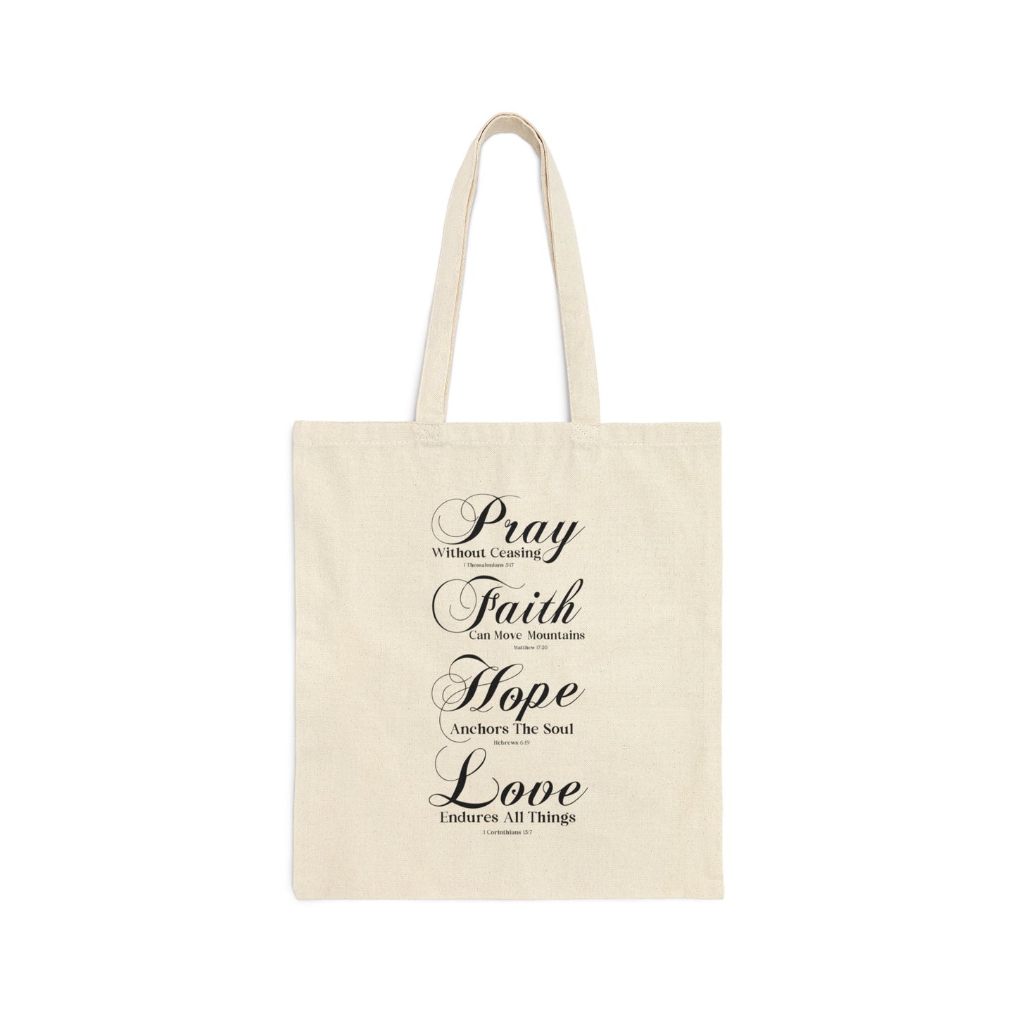 Tote Bag - Pray, Faith, Hope, Love