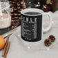 Bible Emergency Numbers Ceramic Coffee Mug 11oz (Black) - Christian Inspirational Gift For Women & Men