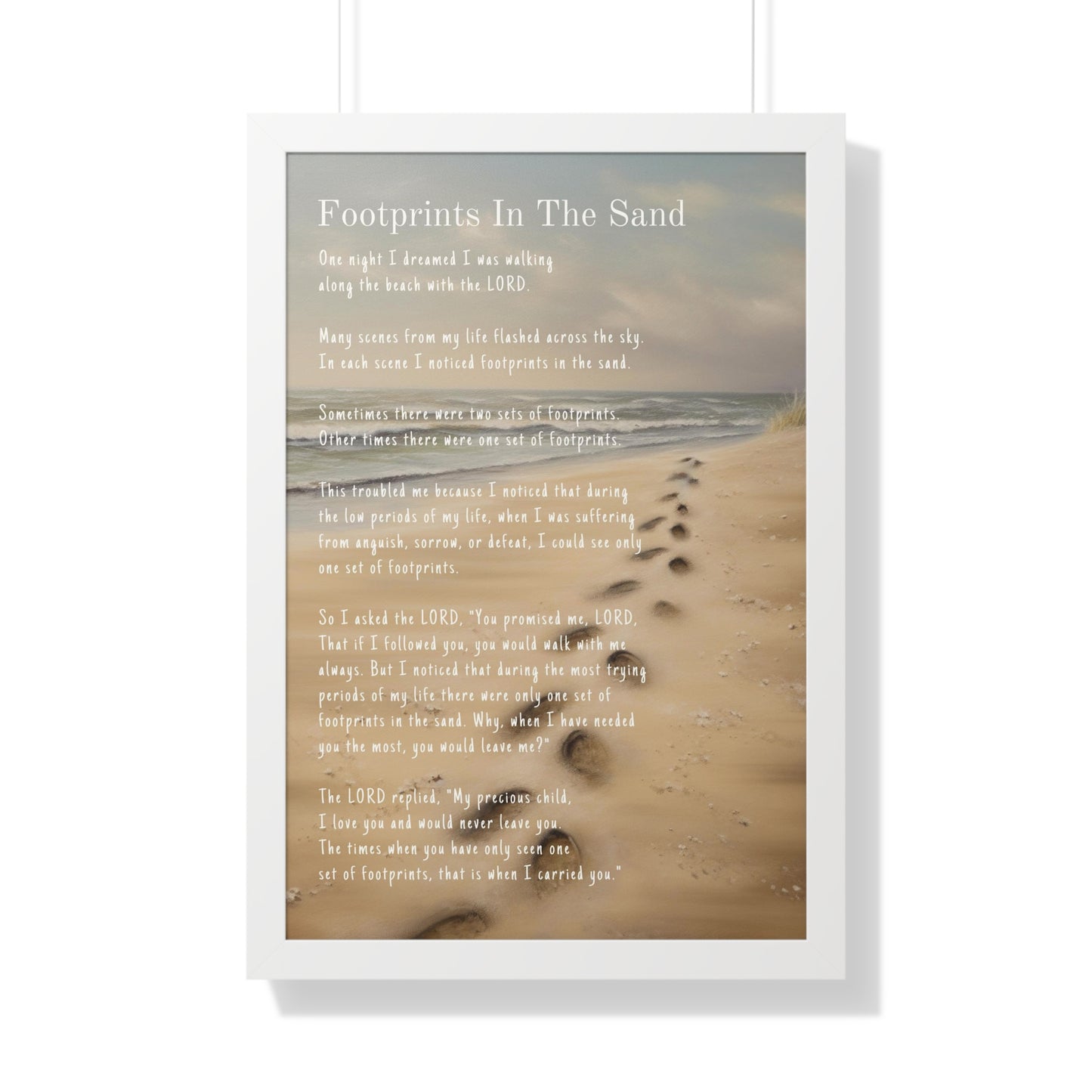 Framed Wall Art - Footprints In The Sand