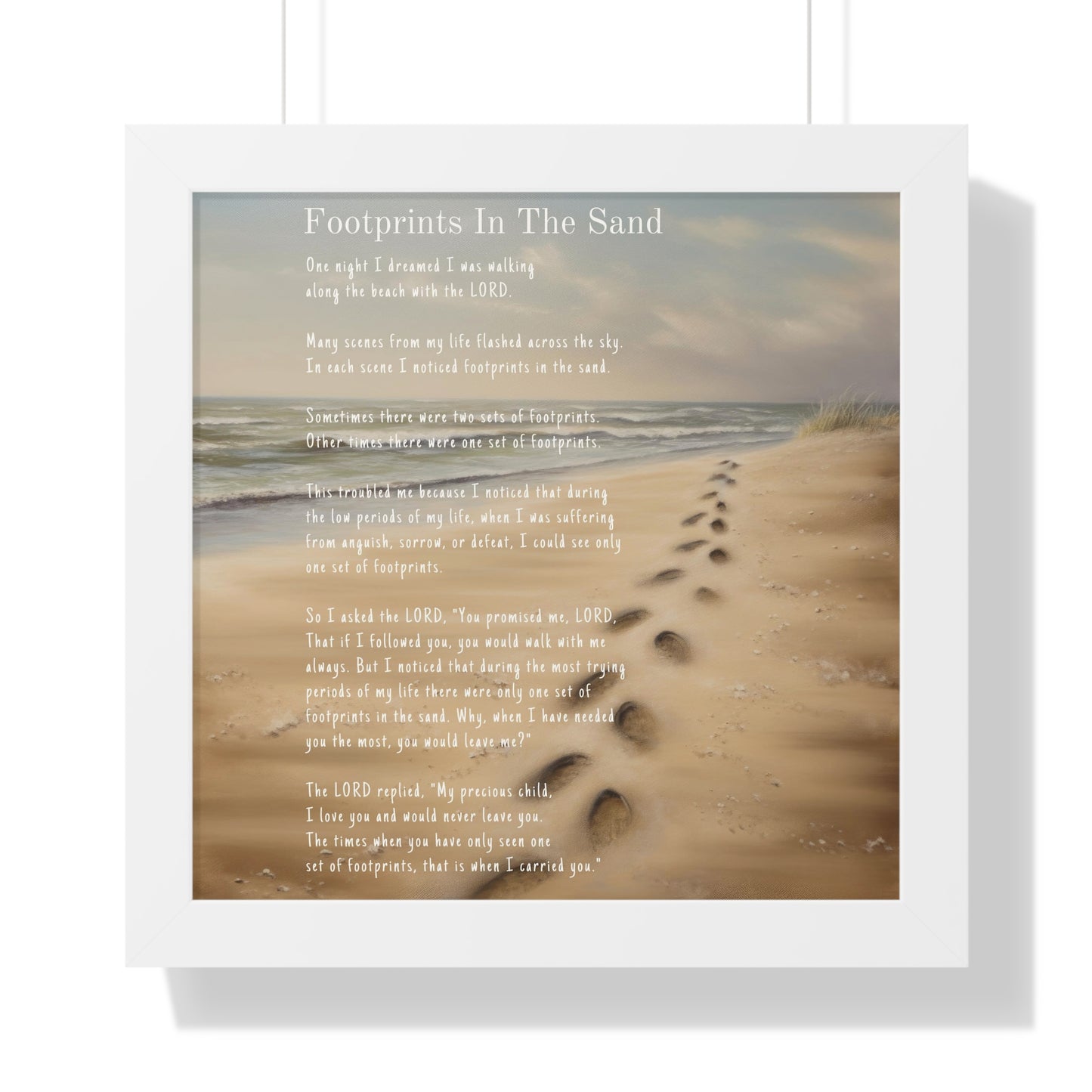 Framed Wall Art - Footprints In The Sand