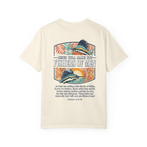 Fishers of Men T-Shirt — Christian Fishing Graphic Tee ("Follow Me" — Matthew 4:18)