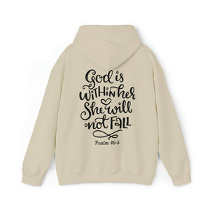 God Is Within Her - Psalm 46:5 | Christian Hoodie - Christian Hooded Sweatshirt