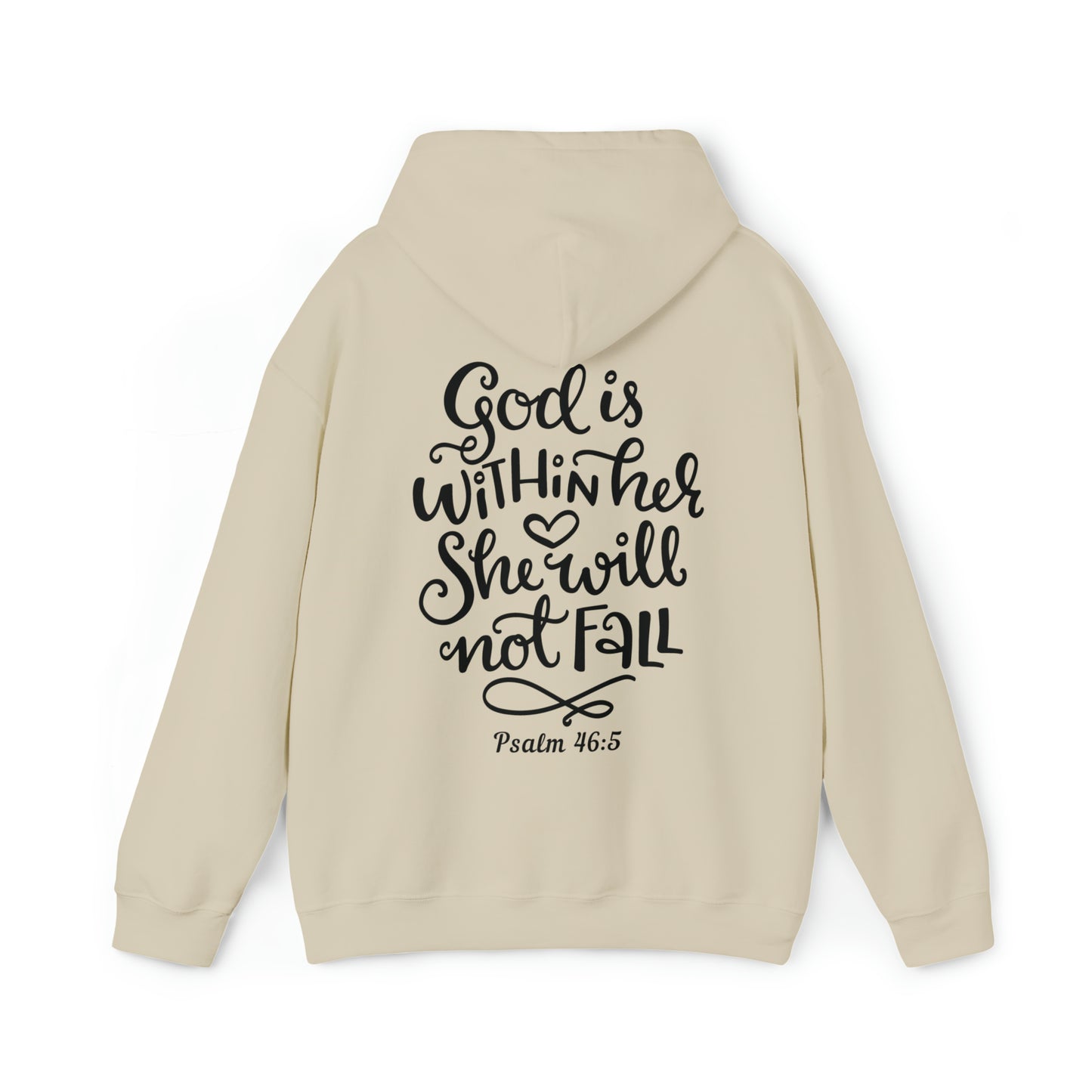 God Is Within Her - Psalm 46:5 | Christian Hoodie - Christian Hooded Sweatshirt