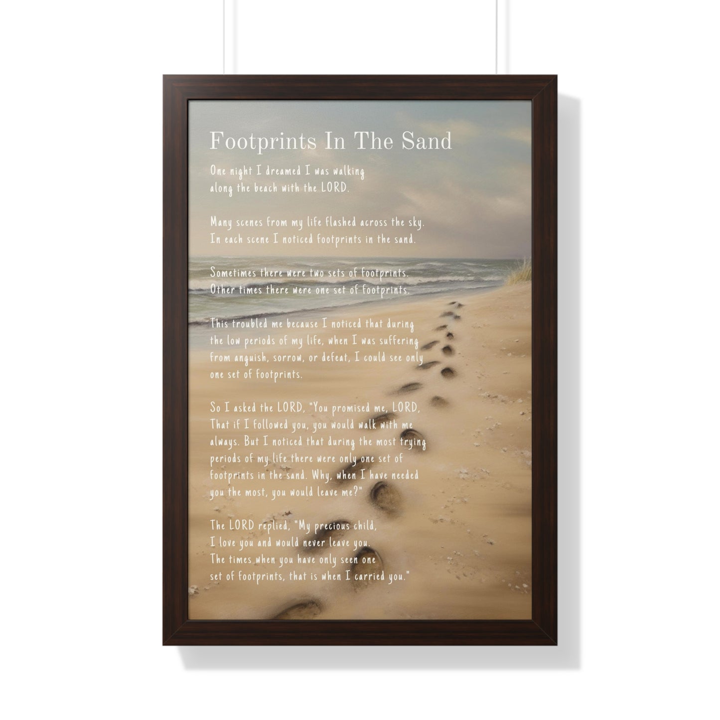 Framed Wall Art - Footprints In The Sand