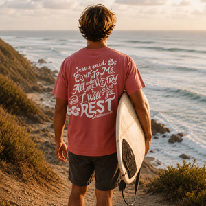 Come to Me and Find Rest - Matthew 11:28 Jesus Shirt