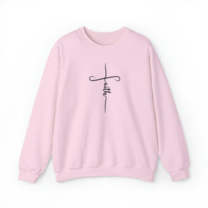 Christian Faith Sweatshirt - Crewneck Sweatshirt | Faith Cross Sweater