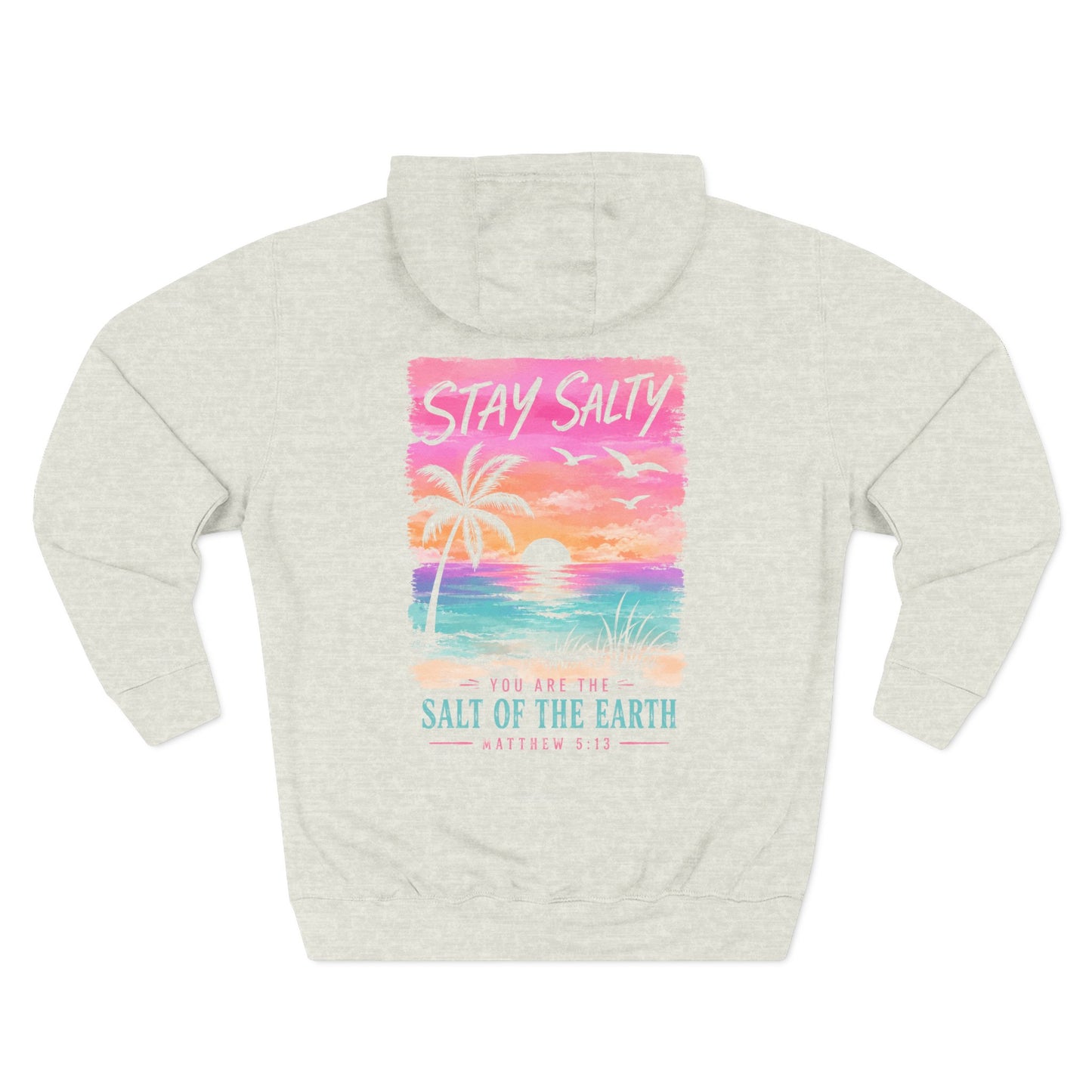 Stay Salty "You Are the Salt of the Earth" Beach Hoodie — Bible Verse Surfwear