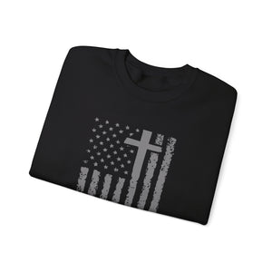 American Flag Sweatshirt - Faith Over Fear Sweater | Patriotic Sweatshirt, USA Flag Sweater