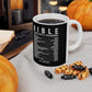 Bible Emergency Numbers Ceramic Coffee Mug 11oz (Black) - Christian Inspirational Gift For Women & Men
