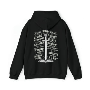 The Word of God is Living - Hebrews 4:12 | Bible Verse Hoodie