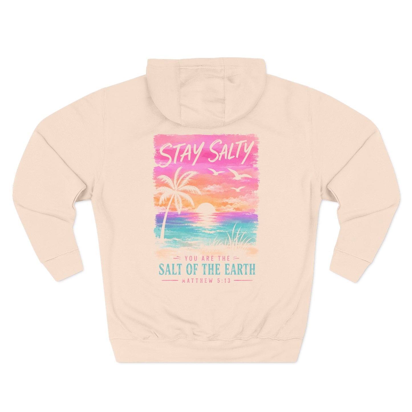 Stay Salty "You Are the Salt of the Earth" Beach Hoodie — Bible Verse Surfwear