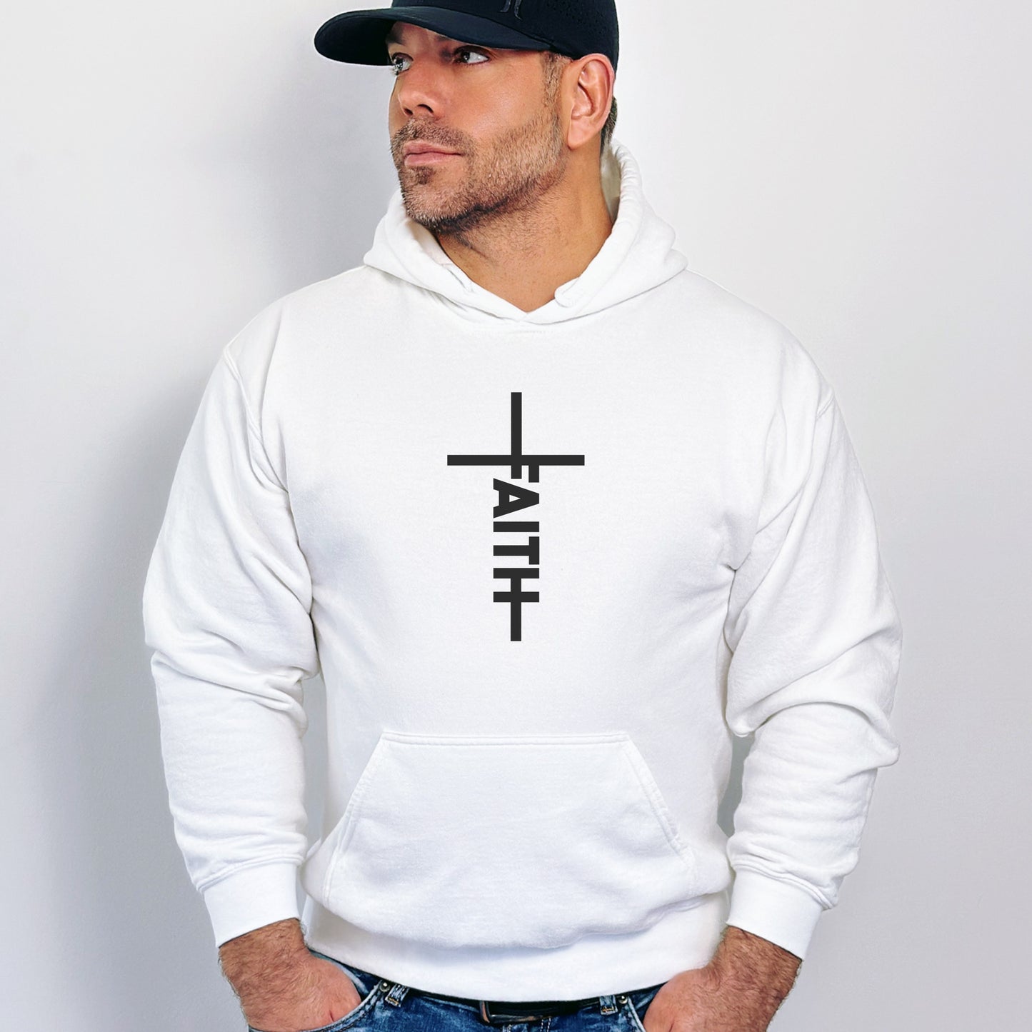 Faith Hoodie - Christian Hooded Sweater | Faith Cross Hoodie