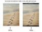 Hanging Canvas Tapestry - Footprints In The Sand Art On Canvas