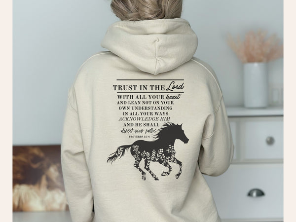 Horse Hoodie - Christian Hoodie | Direct Your Paths - Proverbs 3:5 Hover
