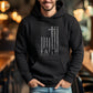 USA Flag Patriotic American Hooded Sweatshirt | Faith Over Fear Prayer Pullover Hoodie