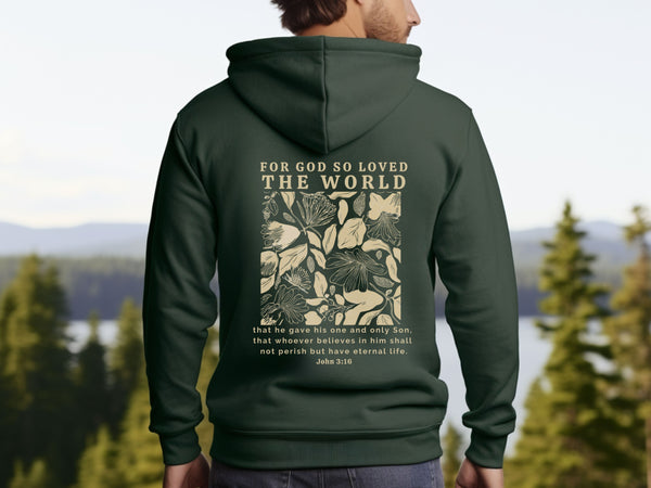 For God So Loved The World John 3:16 Hooded Sweatshirt Hover