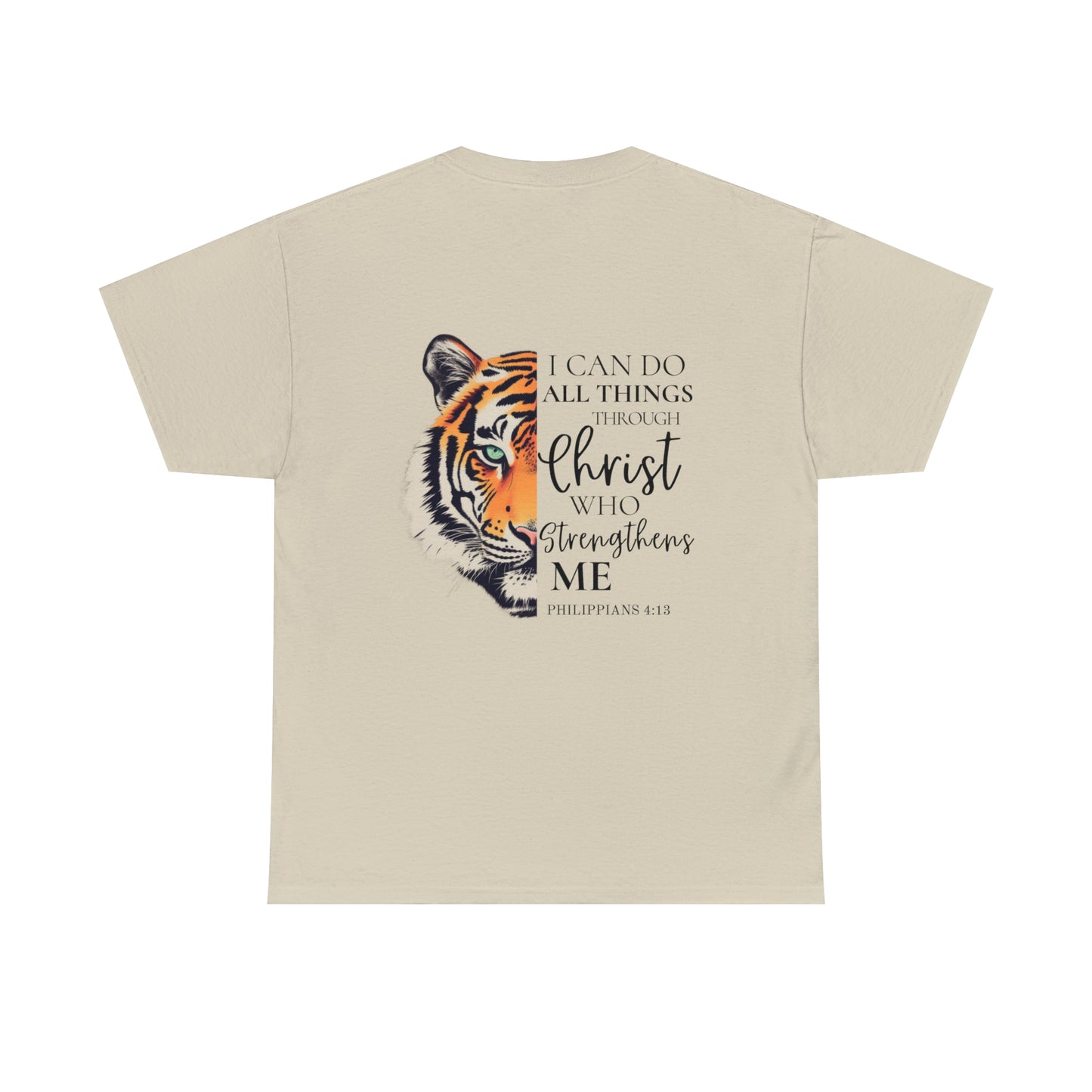 I Can Do All Things Through Christ - Philippians 4:13 | Christian T-Shirt, Eye of the Tiger Christian Shirt, Bible Verse Tee