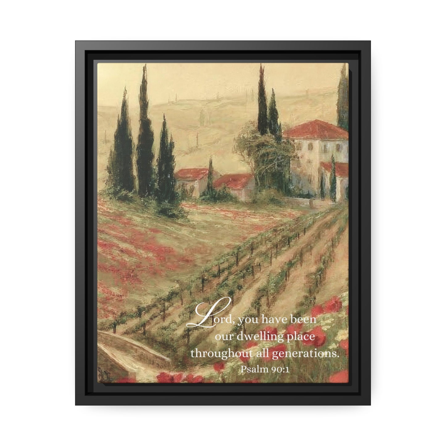 Psalm Scripture Canvas with Frame - Psalm 90 Lord | Tuscany Painting Print on Canvas