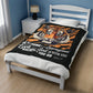 Bible Verse Blanket - Joshua 1:9 Be Strong and Courageous | Eye of The Tiger Blanket, Kids Scripture Blanket