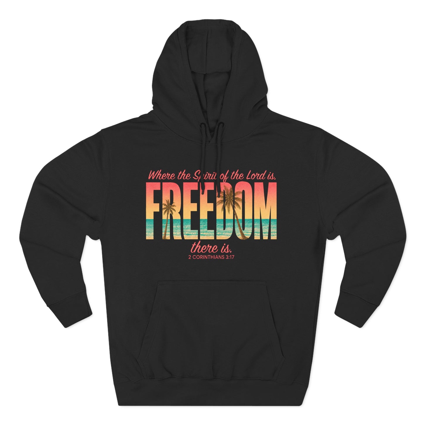 Freedom Hoodie — "The Spirit of the Lord" Faith Surf Beach Hoodie