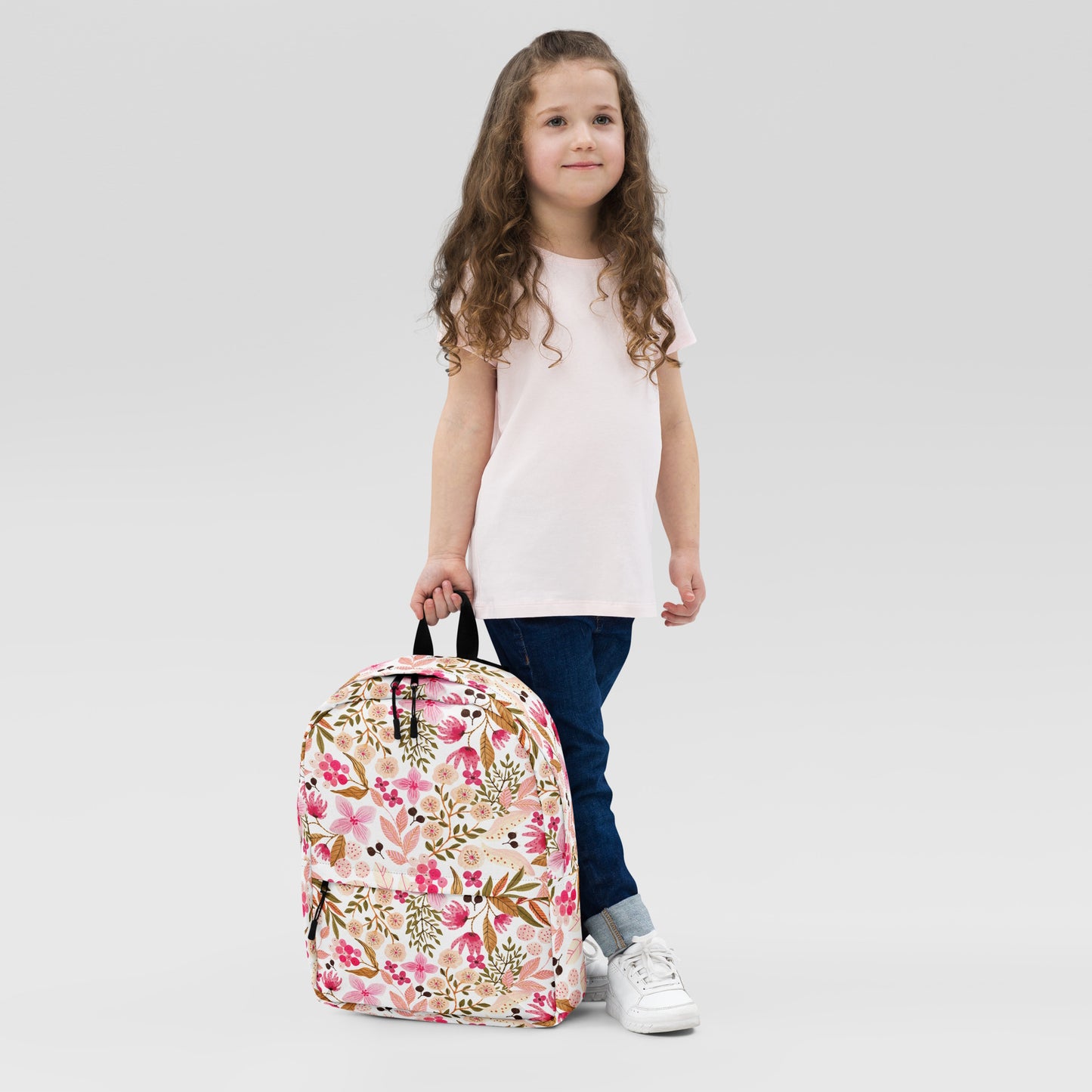 Women's / Girl's Floral Backpack Floral Backpack - Pink Flower Print Bookbag