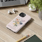 Flower Phone Case with Bible Verse Isaiah 40:8, Bible Verse Phone Case