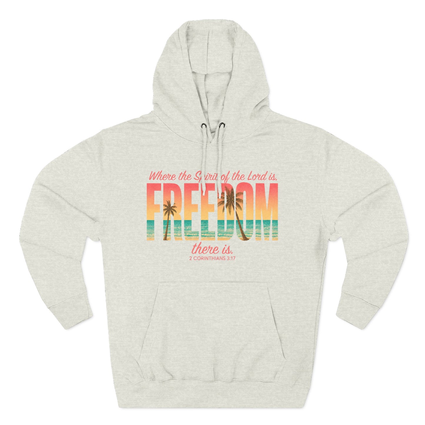 Freedom Hoodie — "The Spirit of the Lord" Faith Surf Beach Hoodie