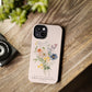 Flower Phone Case with Bible Verse Isaiah 40:8, Bible Verse Phone Case