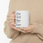 Pray Faith Hope Love Ceramic Mug - Christian Coffee Cup
