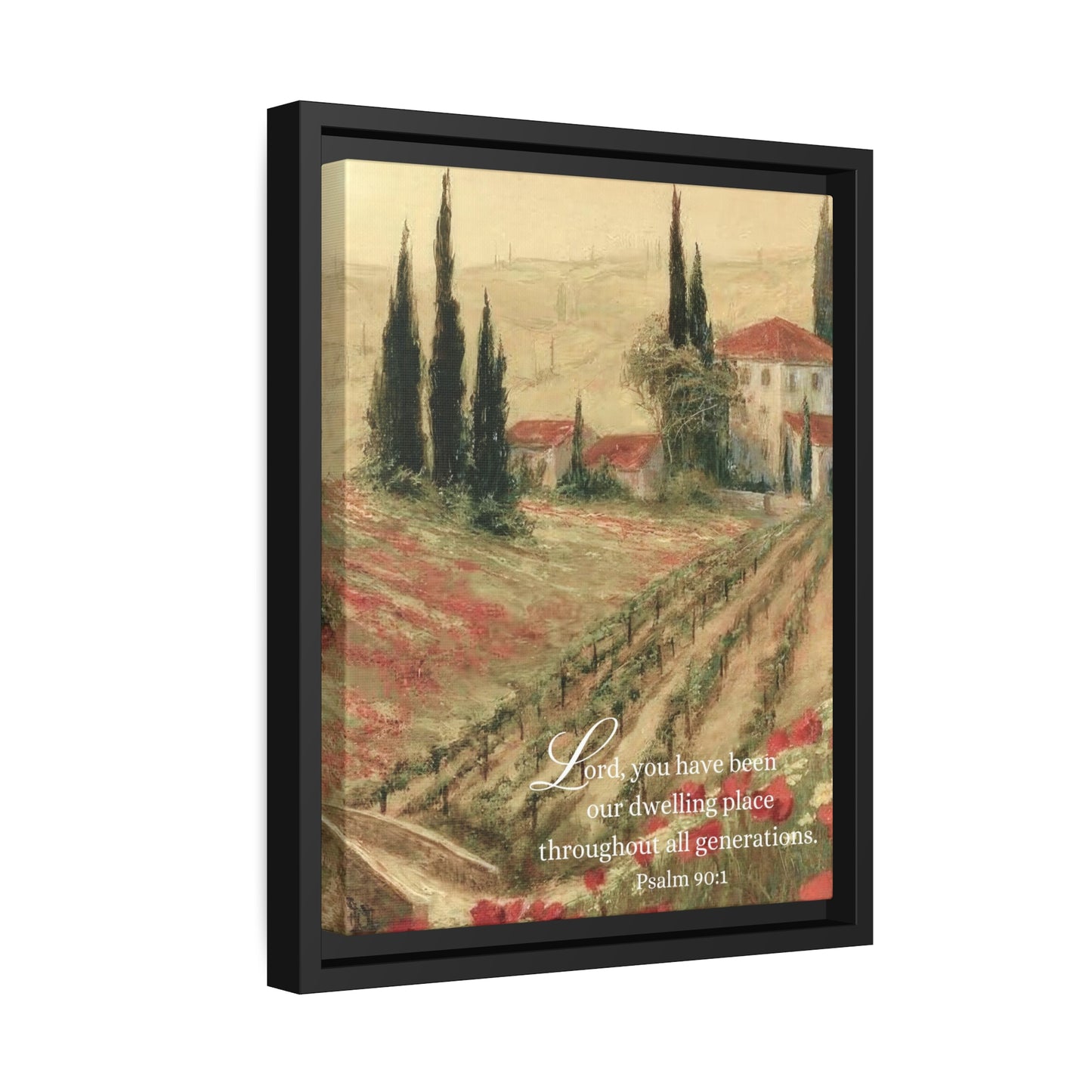 Psalm Scripture Canvas with Frame - Psalm 90 Lord | Tuscany Painting Print on Canvas