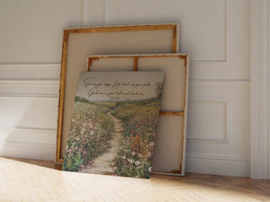Show Me Your Ways Lord Psalm 25 | Wildflower Field - Bible Verse Canvas