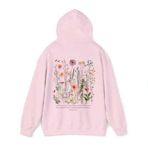Women's Christian Hooded Sweatshirt - Vintage Flowers Hoodie Sweatshirt, Pullover Hoodie With Bible Verse