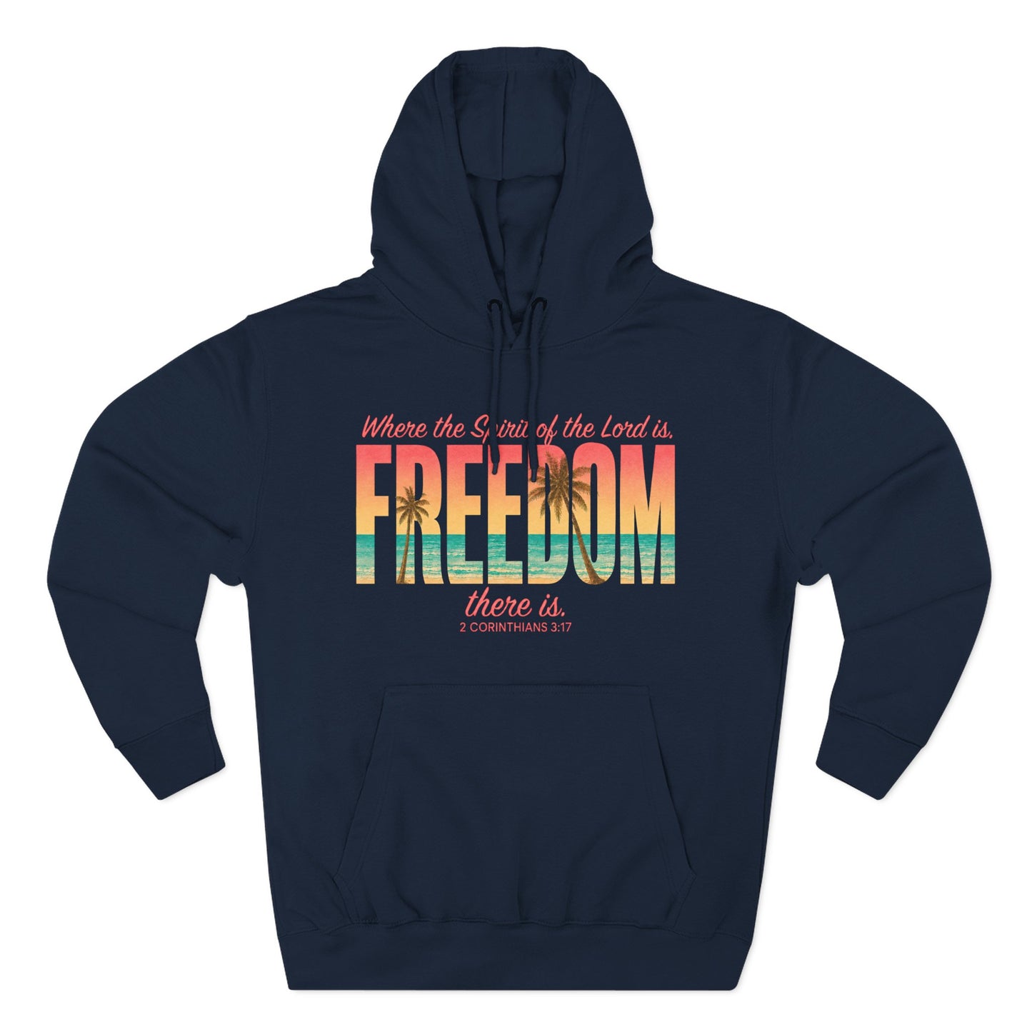 Freedom Hoodie — "The Spirit of the Lord" Faith Surf Beach Hoodie