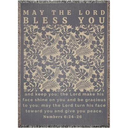 May The Lord Bless You Woven Blanket