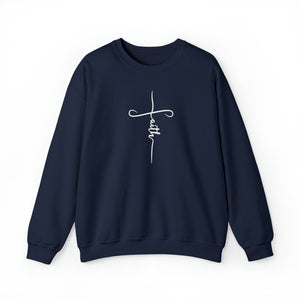 Christian Faith Sweatshirt - Crewneck Sweatshirt | Faith Cross Sweater
