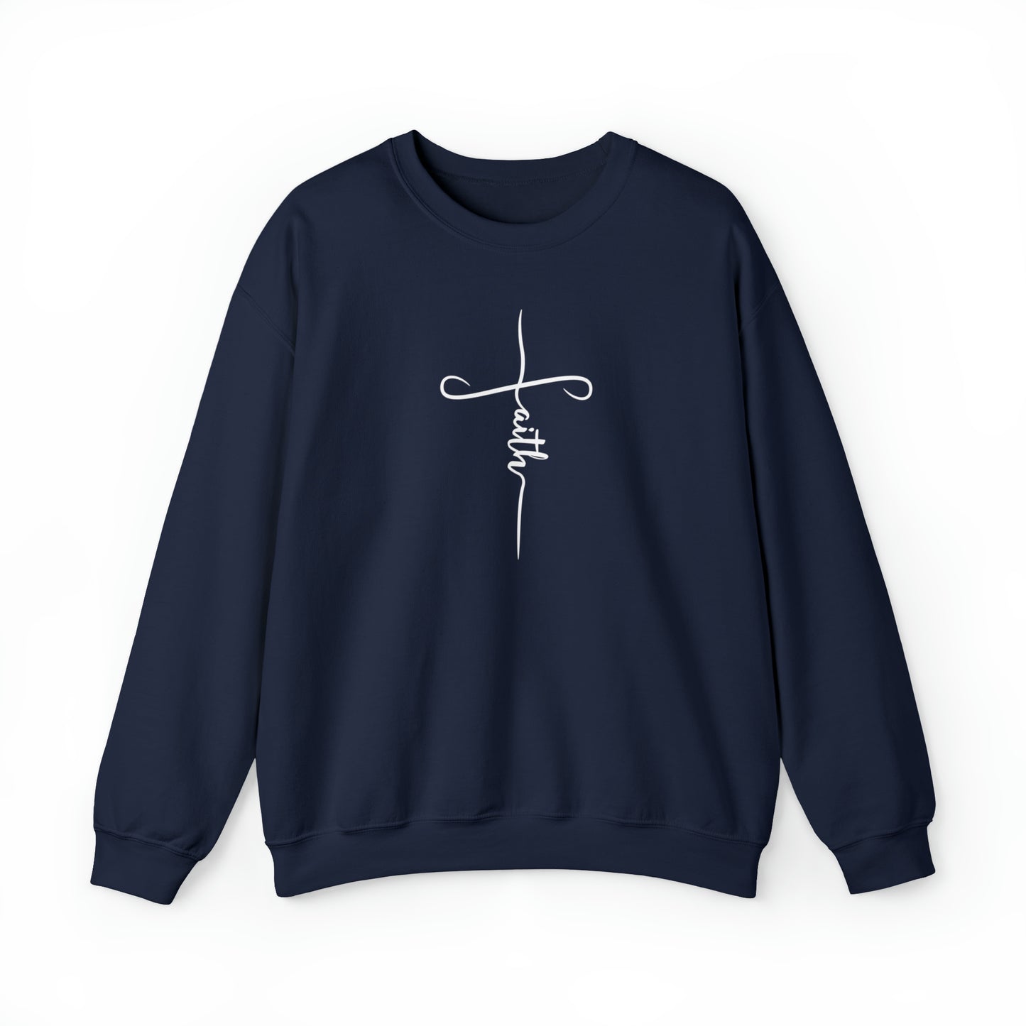 Christian Faith Sweatshirt - Crewneck Sweatshirt | Faith Cross Sweater