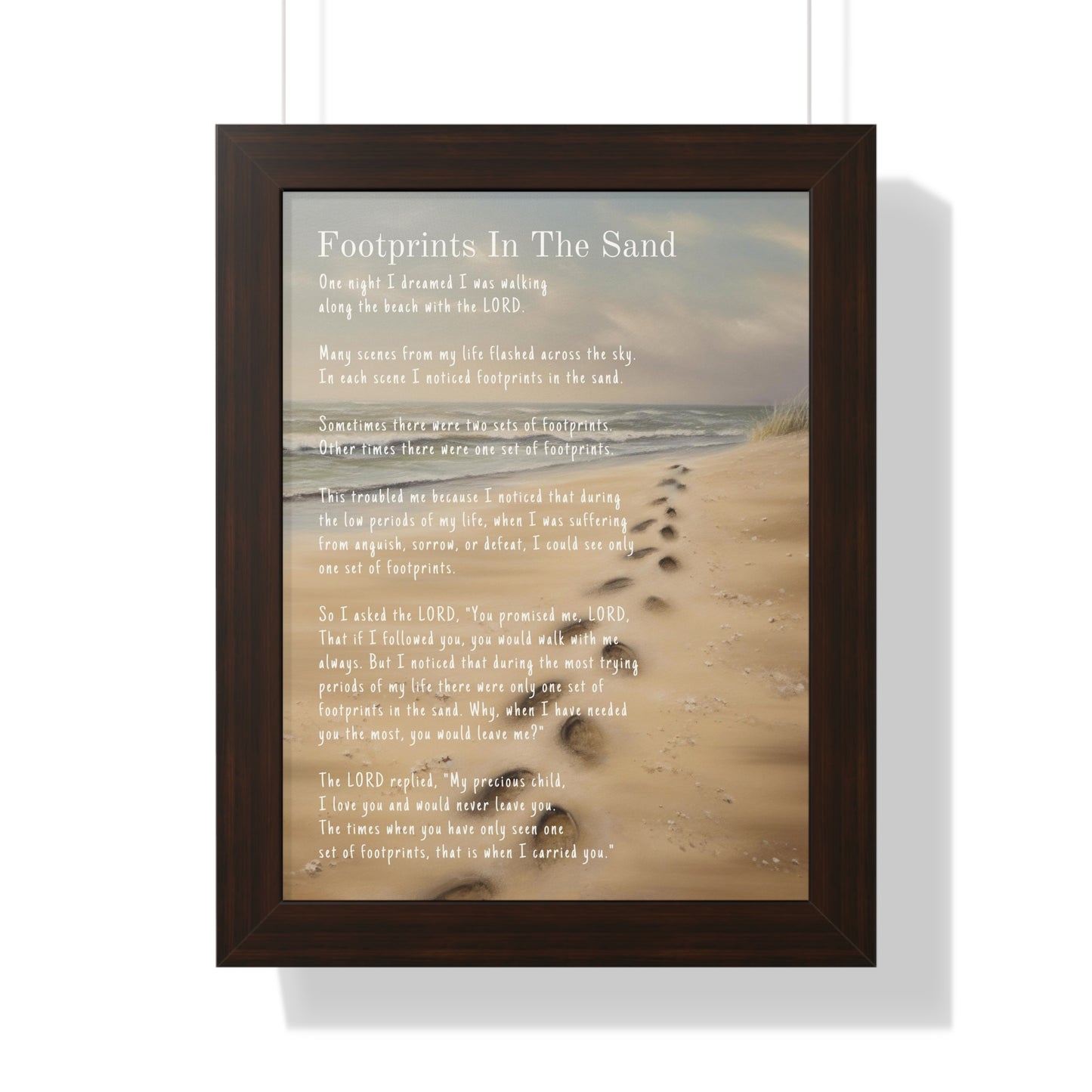Framed Wall Art - Footprints In The Sand