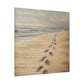 Huellas En La Arena - En Español | Spanish Version of Footprints In The Sand | Canvas Gallery Wrap