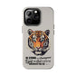 Eye of the Tiger iPhone Case with Bible Verse | Joshua 1:9 - Be Strong and Courageous Bible Verse Phone Case