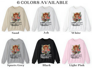 Be Strong and Courageous - Christian Sweater With Bible Verse Joshua 1:9