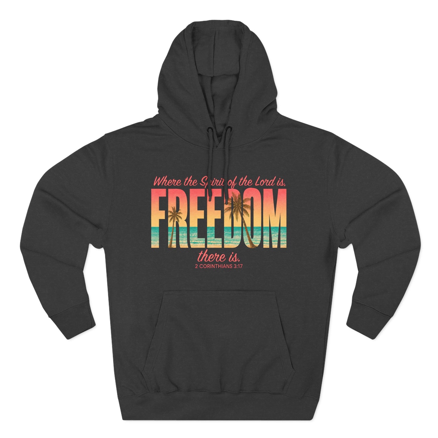Freedom Hoodie — "The Spirit of the Lord" Faith Surf Beach Hoodie