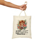 Scripture Tote Bag - Be Strong and Courageous Joshua 1:9 | Floral Lion Christian Tote