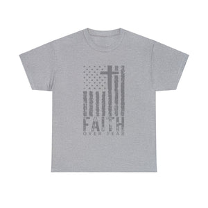 American Flag T-Shirt - Faith Over Fear Shirt | Patriotic Shirt, USA Flag Shirt