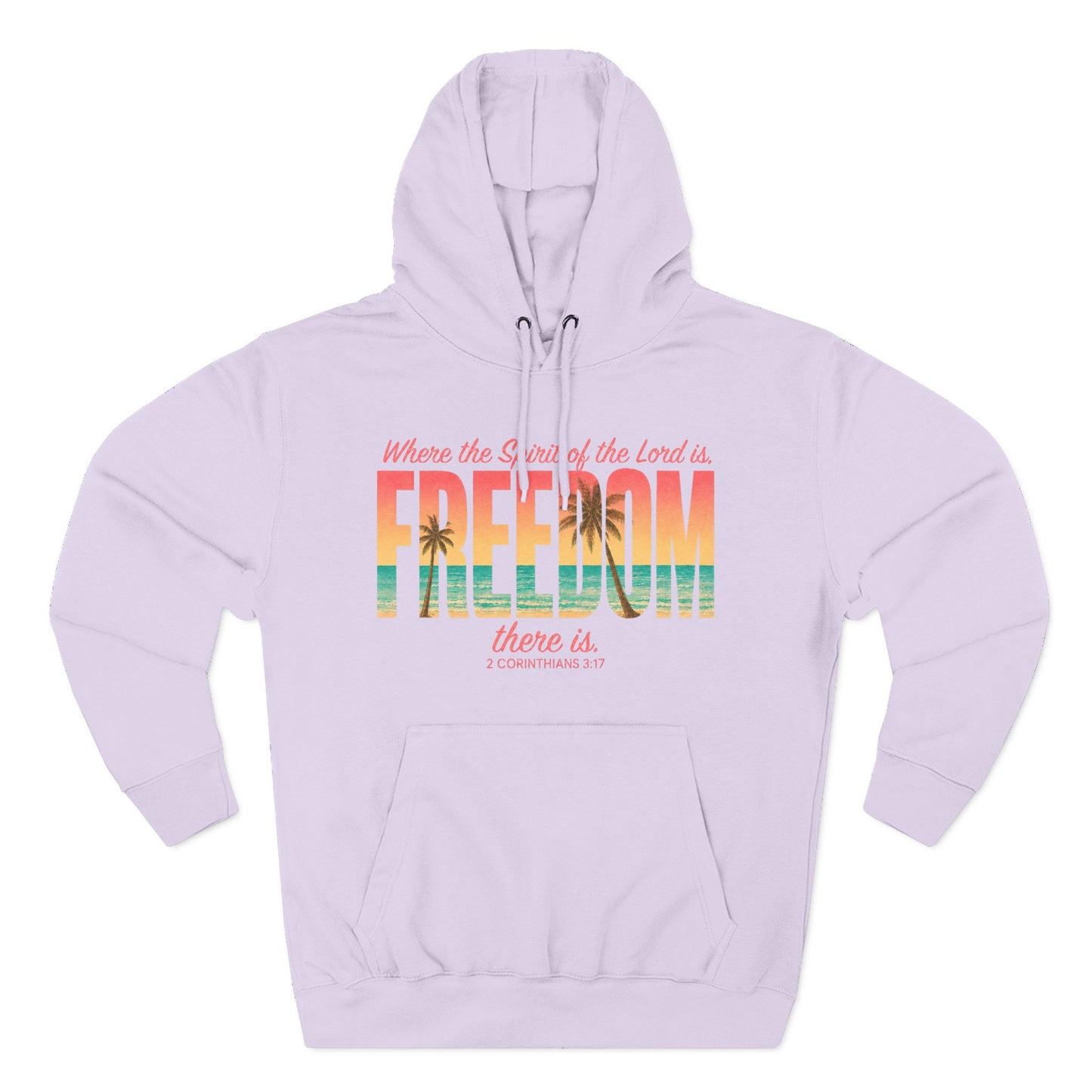 Freedom Hoodie — "The Spirit of the Lord" Faith Surf Beach Hoodie