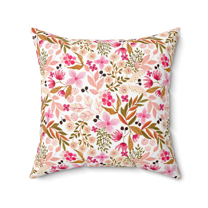 Floral Pattern Throw Pillow - Artistic Flower Pattern | Decorative Pillow and Floral Pillow Cover