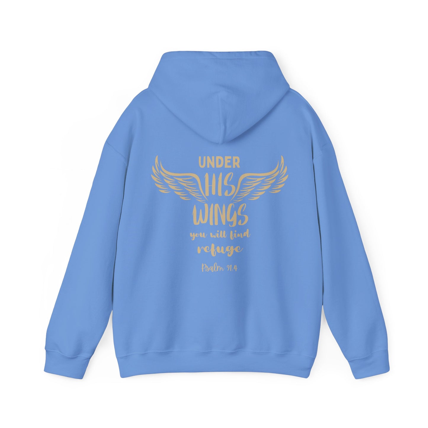 Under His Wings Hoodie - Psalm 91 Bible Verse Hoodie