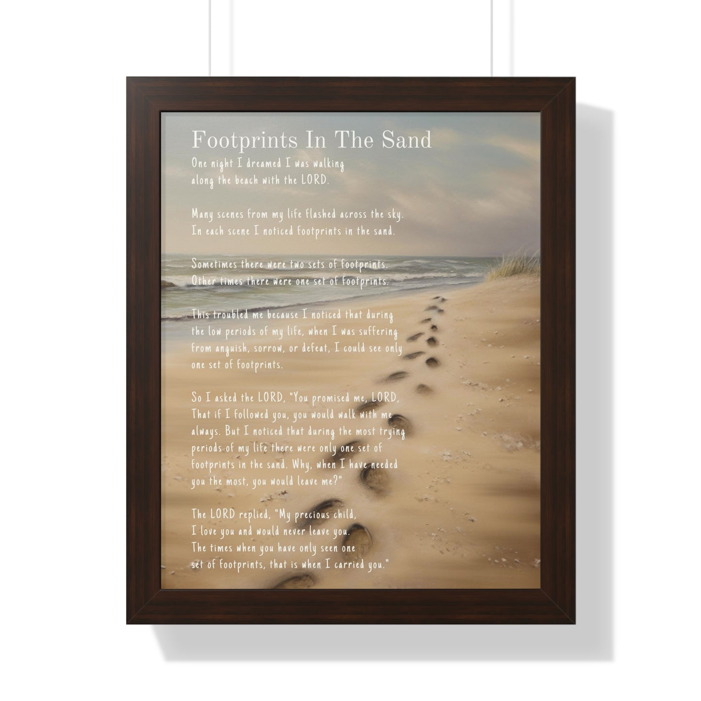 Framed Wall Art - Footprints In The Sand