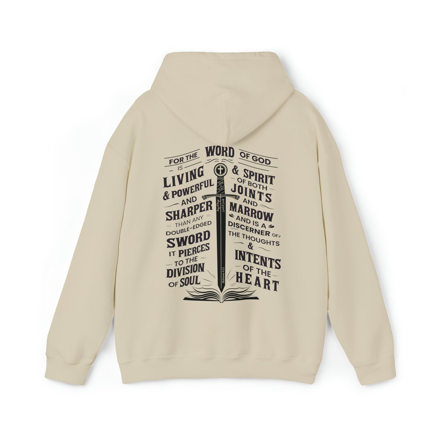 The Word of God is Living - Hebrews 4:12 | Bible Verse Hoodie